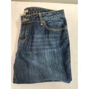 J.Jill Jeans Womens 10P 10 Petite Blue Whiskers 100% Cotton Straight